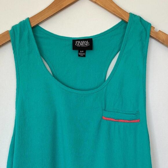 Prabal Gurung For Target Green Pebble Racerback Cami Tank Top Blouse NWT - Picture 8 of 10